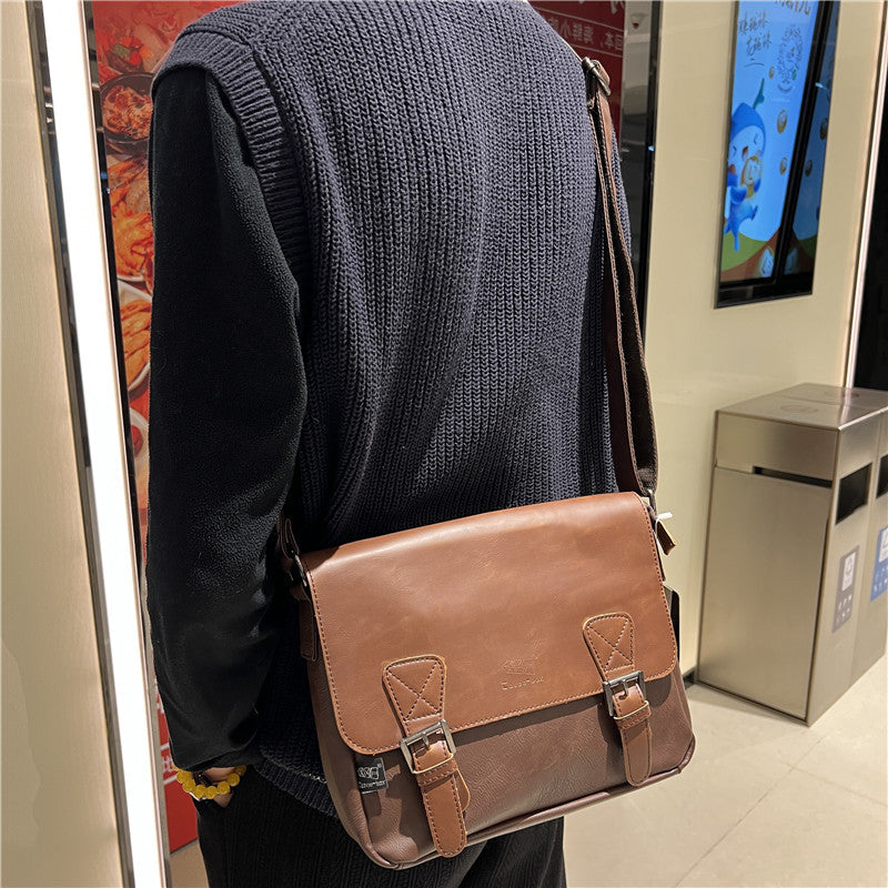 Sac de Messenger de Mode Retro Homme Japonais et Coréen Casual