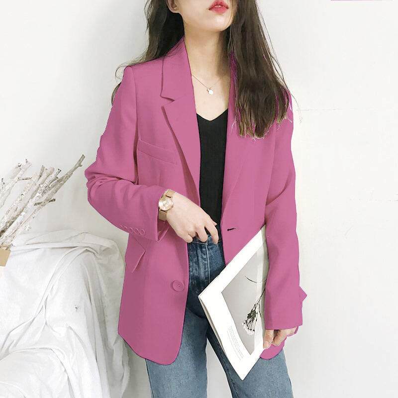 Veste à manches longues pour femmes en couleur unie