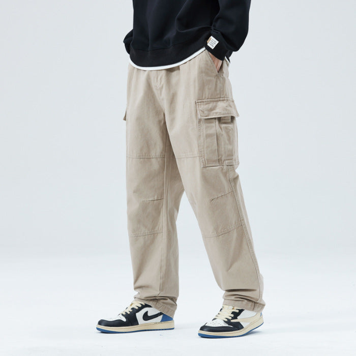 Hommes Relaxed-fit Straight-leg Pantalons Casual