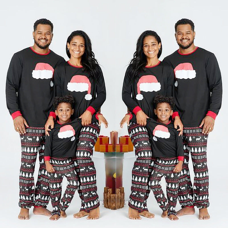 Christmas Long Sleeve Printed Parent-Child Outfit