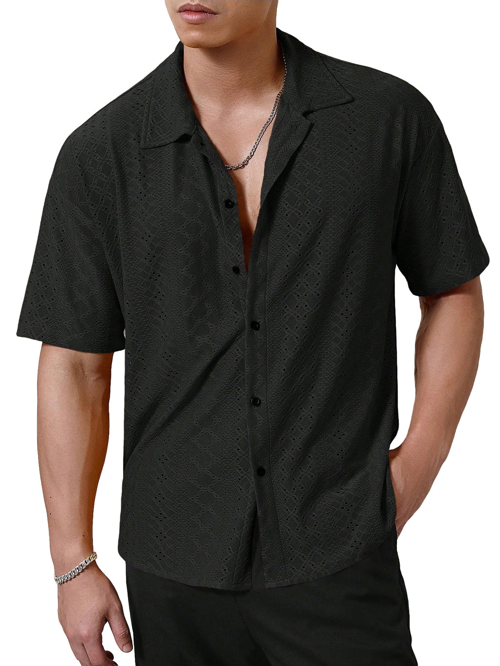 Chemise à manches courtes respirante pour homme