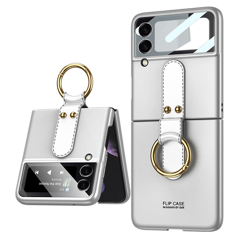 Coque de téléphone mobile pliant simple et créative gelé dur Shell couleur solide