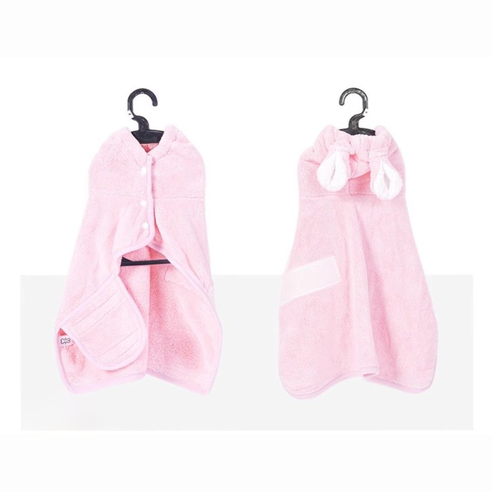 Peigne de bain pour chien Serviette Super Absorbent pour petits chiens Chats Séchage rapide Robe de chien avec capot