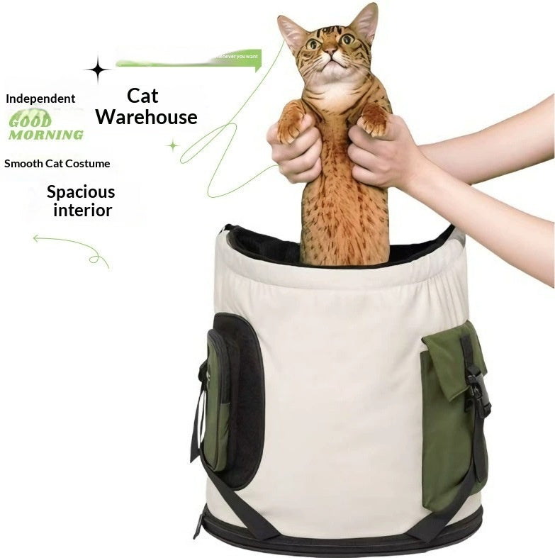 Sac à dos de chat respirant portable pour animal de compagnie avec paillettes d'épaule
