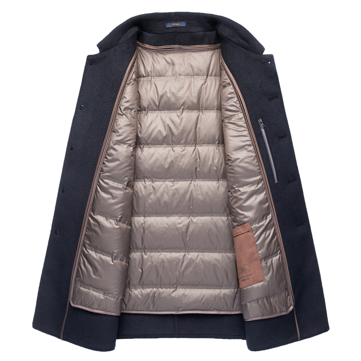 Manteau de laine double face pour hommes d'âge moyen