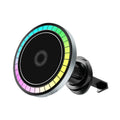 Téléphone mobile monté sur véhicule RGB lampe sans fil charge rapide applicable au soutien-gorge de navigateur de voiture