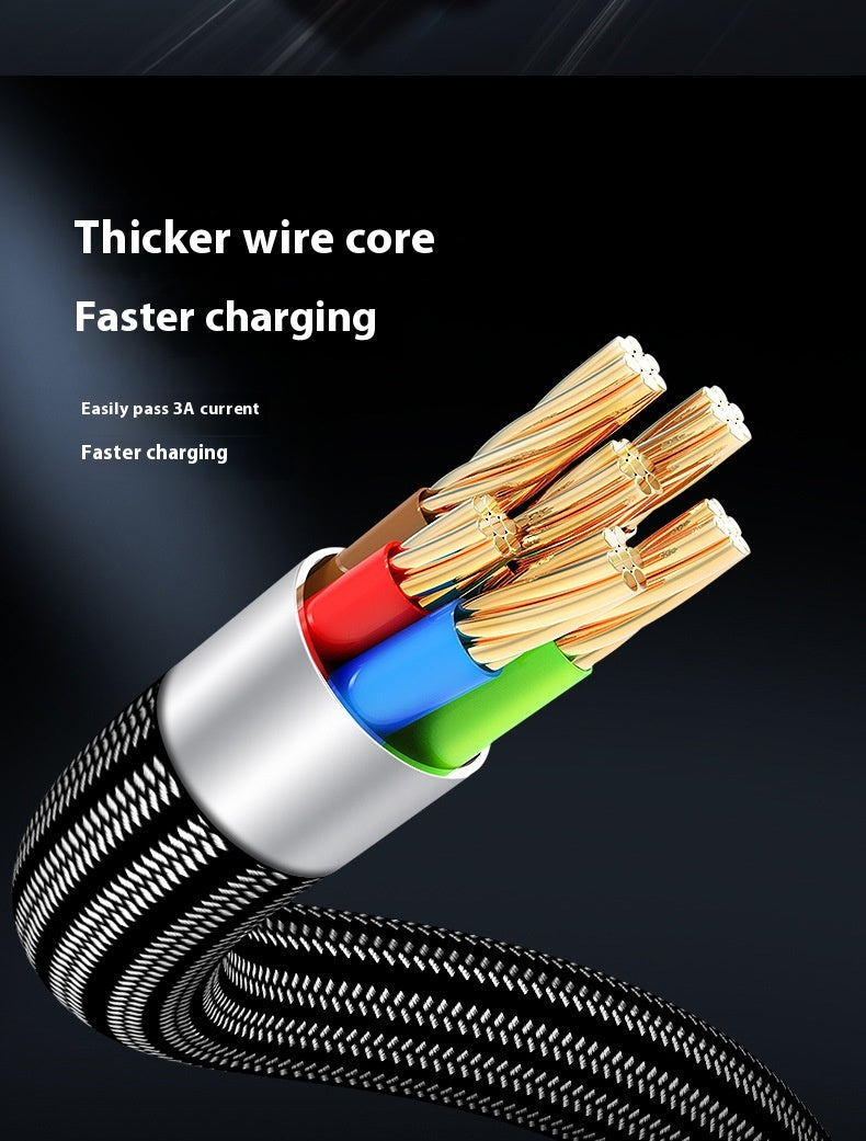 Android TYPE-C Super Fast Charge 5A câble de recharge de téléphone portable tressé en nylon