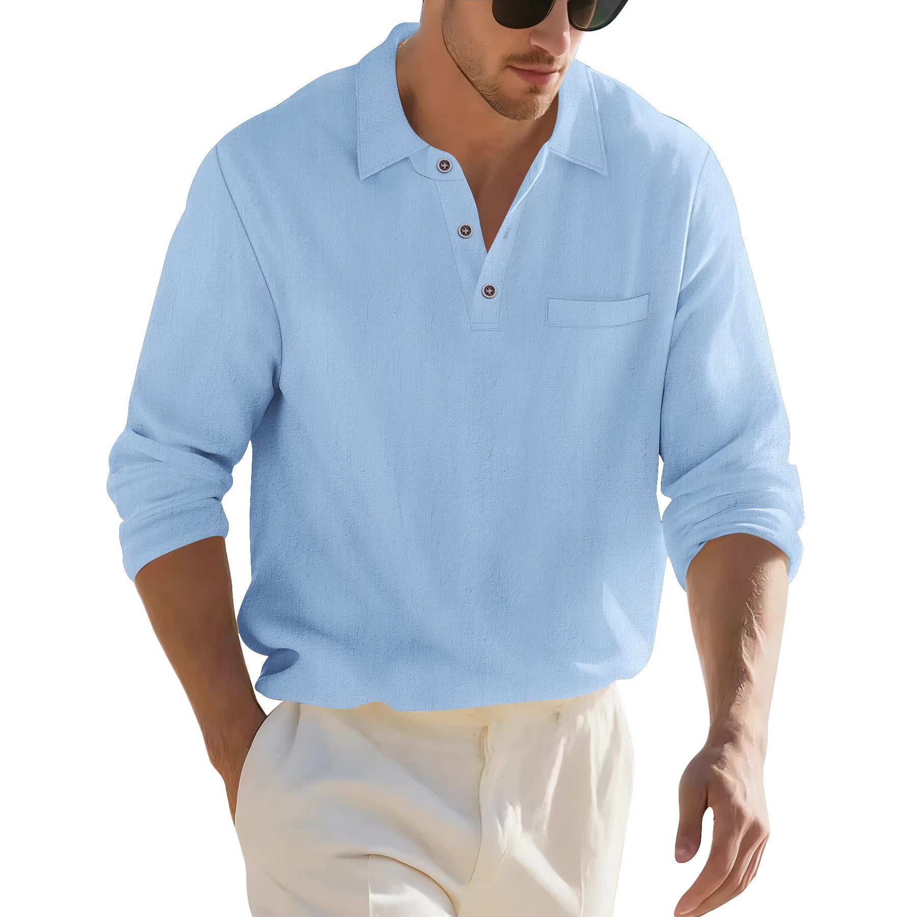 Transcription Col Casual En haut en couleur solide