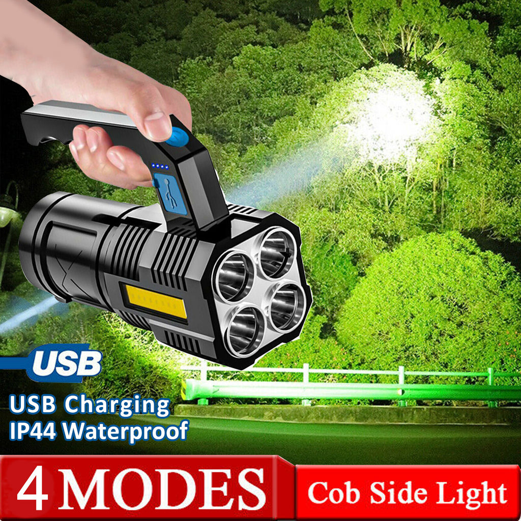 Super Bright 12000000LM LED Spotlight Handheld Camping Searchlight Torch