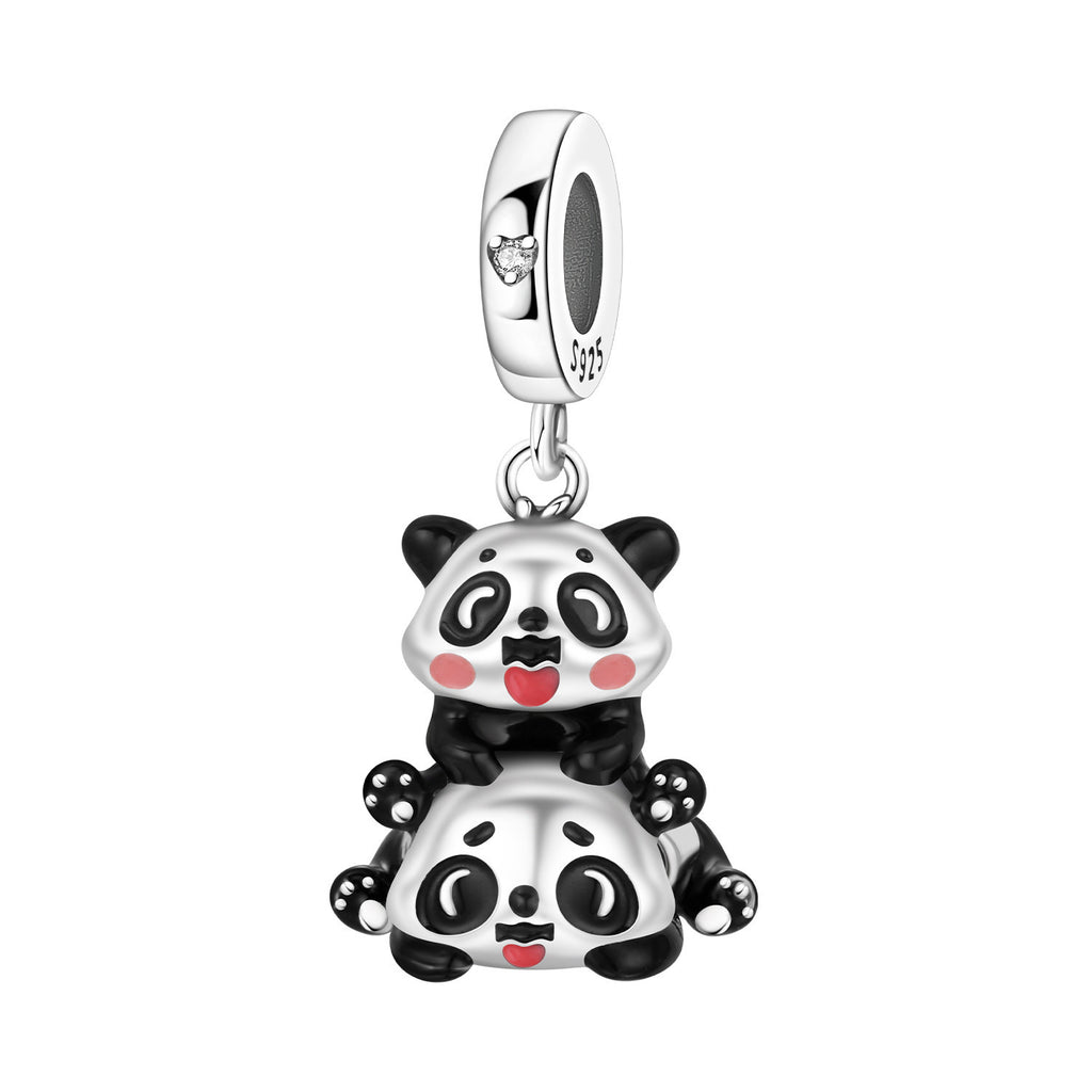 Bamboo mignon Panda bricolage perles de cuivre pendentif accessoires