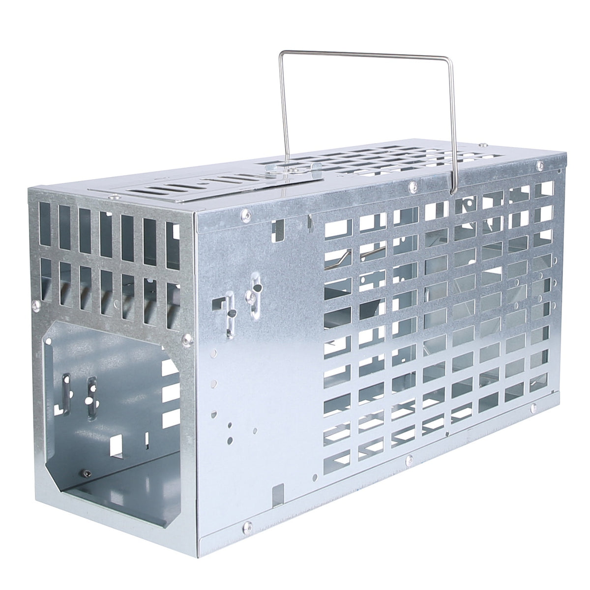 1Pc Une porte humaine Live Mouse Trap réutilisable en métal Rat Rodent Cage Catch Release Continuou