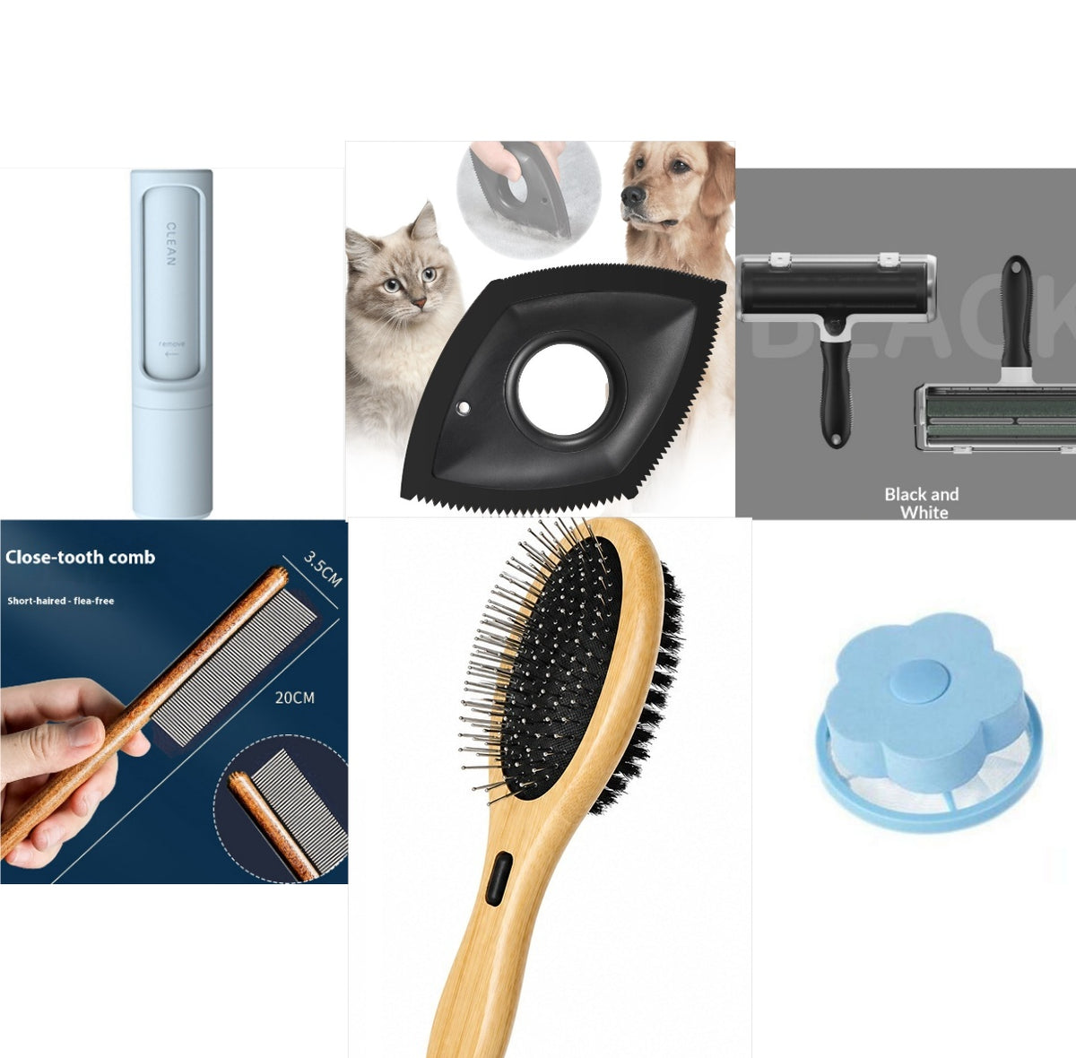 Brosse pour chien et chat avec un rouleau de nettoyage pour enlever la fourrure