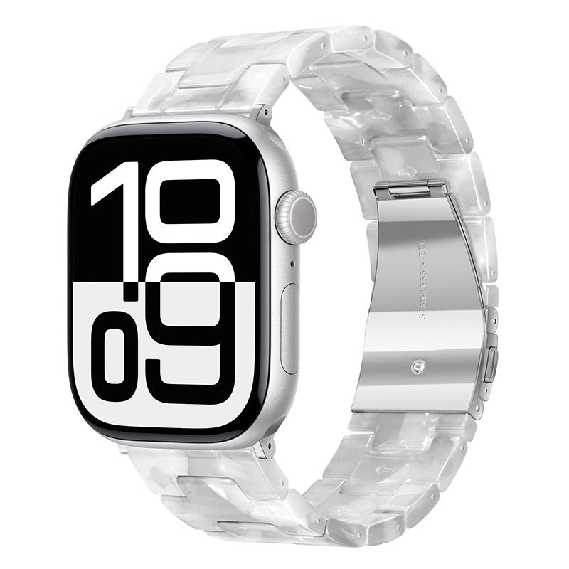 Bracelet de montre à trois maillons en résine compatible avec la montre