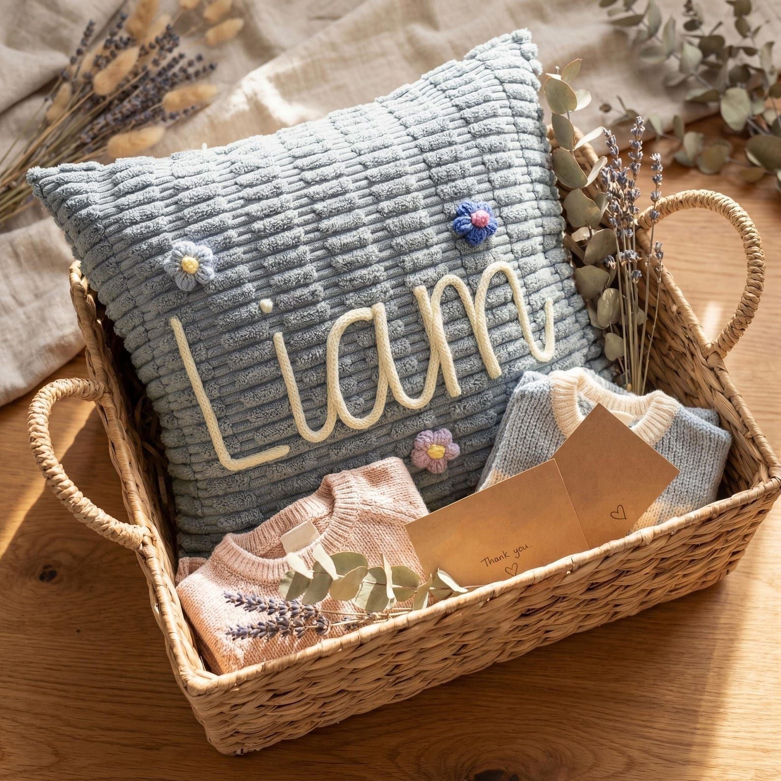 Couvercle de coussin brodé personnalisé