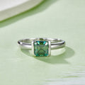 S925 Argent Sterling 1ct Anneau de Moissanite Vert