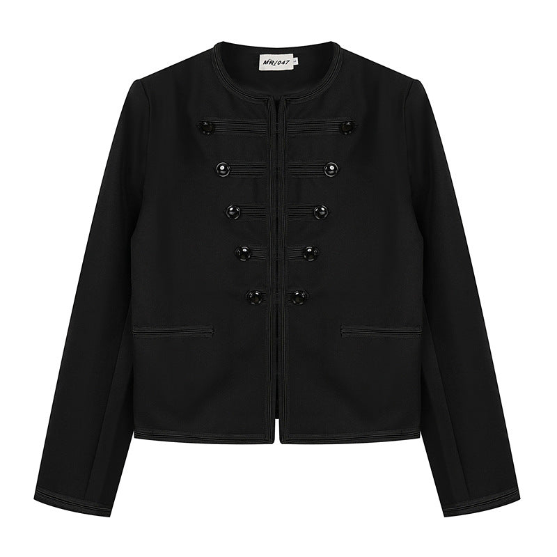 Veste équarrie ronde de style militaire