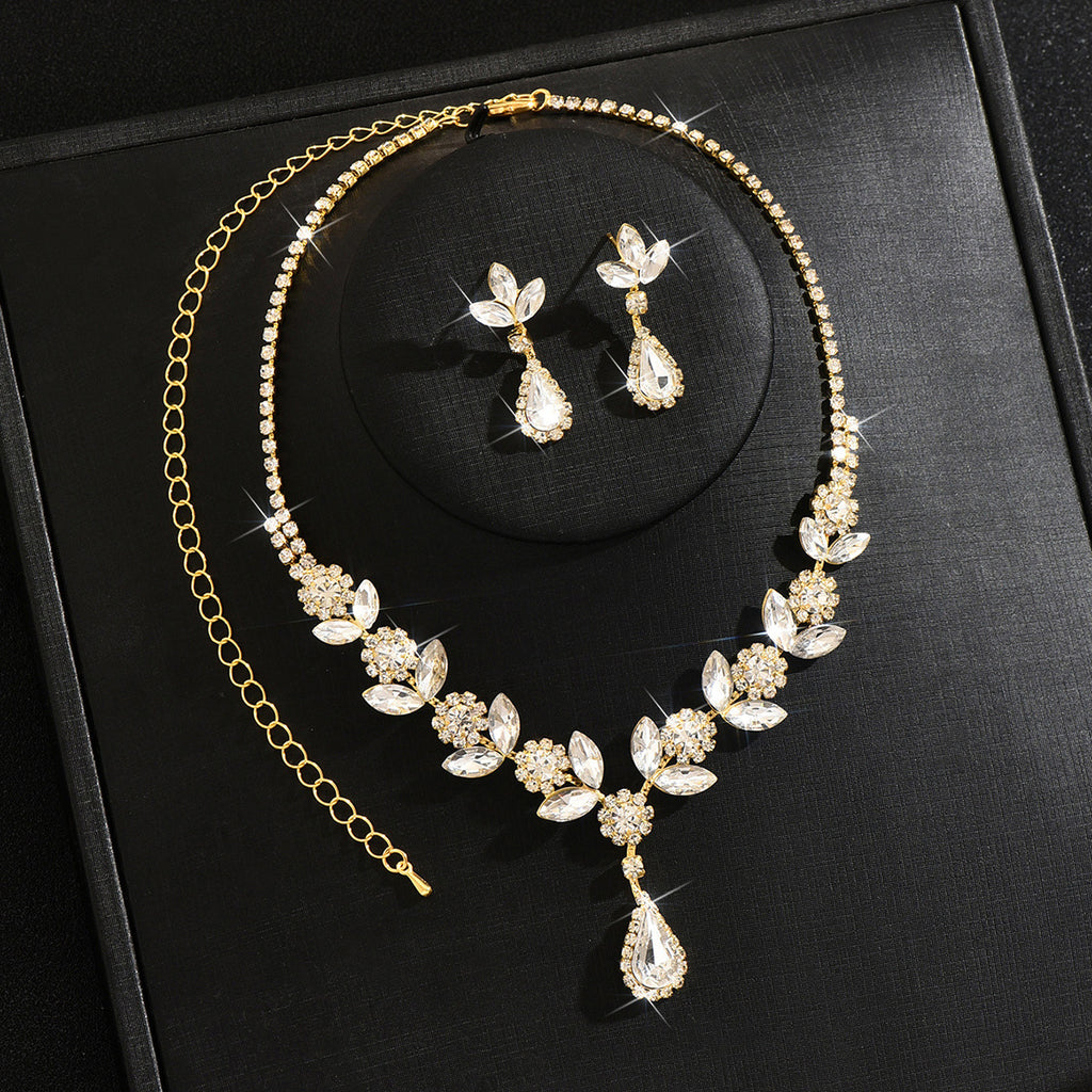 Femmes Élégante mariée 2 Pcs Strass Set