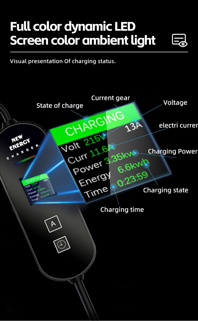 13A EV câble de recharge de type 2 UK Plug 3 broche électrique voiture chargeur 3.5KW