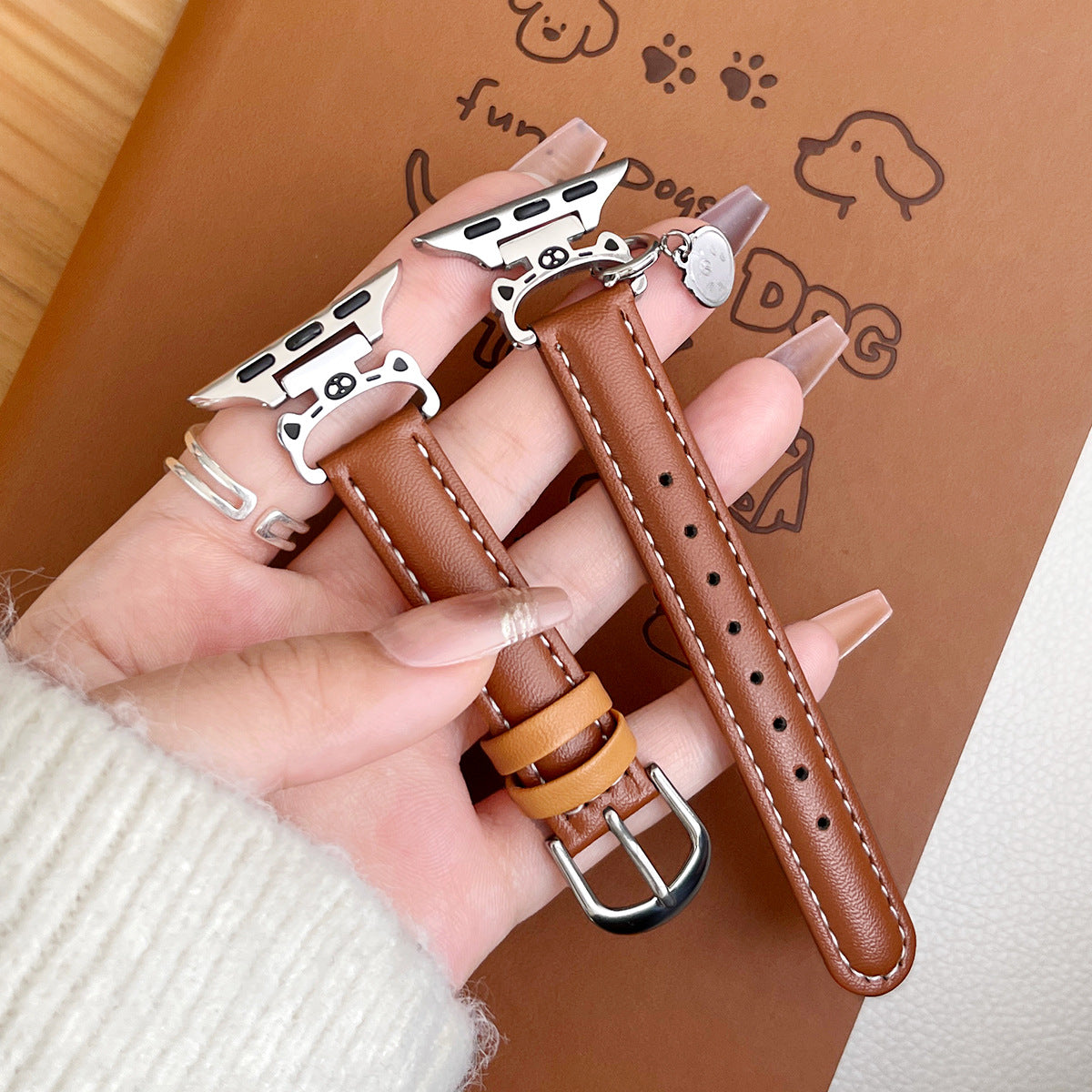 Bracelet de montre en cuir de microfibre