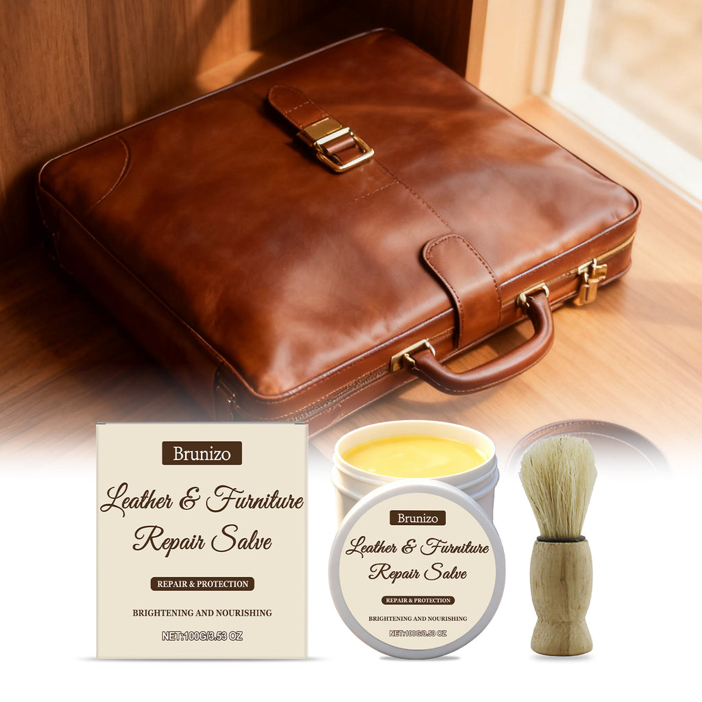 Crème de soins en cuir 1 00g-1 Brush-1box