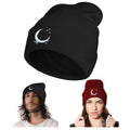 Chapeau en tricot brodé Amazon avec lune et étoiles Design AutomneHiver Chapeau en laine