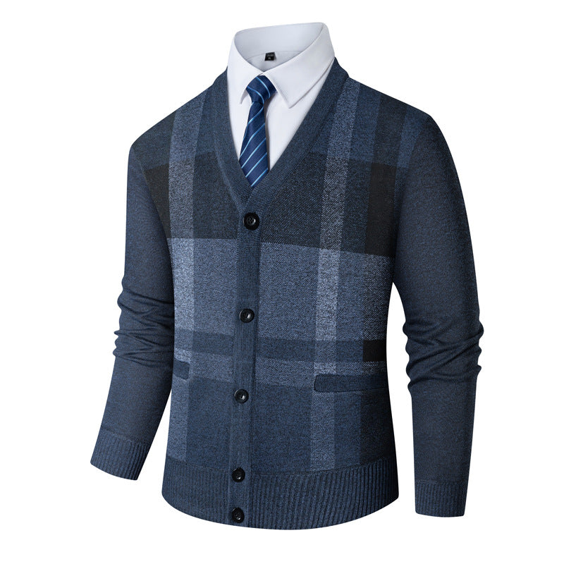 Hommes Cardigan avec doublure en polaire