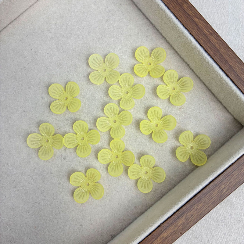Matte 4-Petal Acrylique Bases de Blossom Translucide