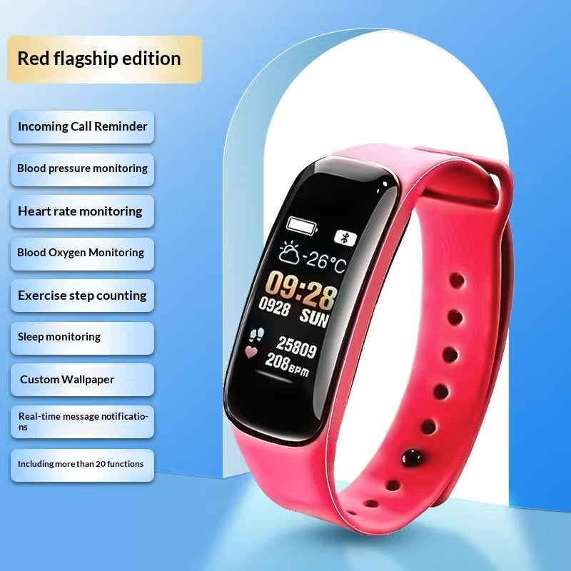 Smart Multifonctionnel Fitness Pedomètre réveil montre Bluetooth