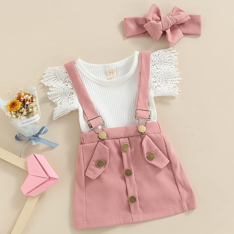 3Pcs Bébé Fille Outfits