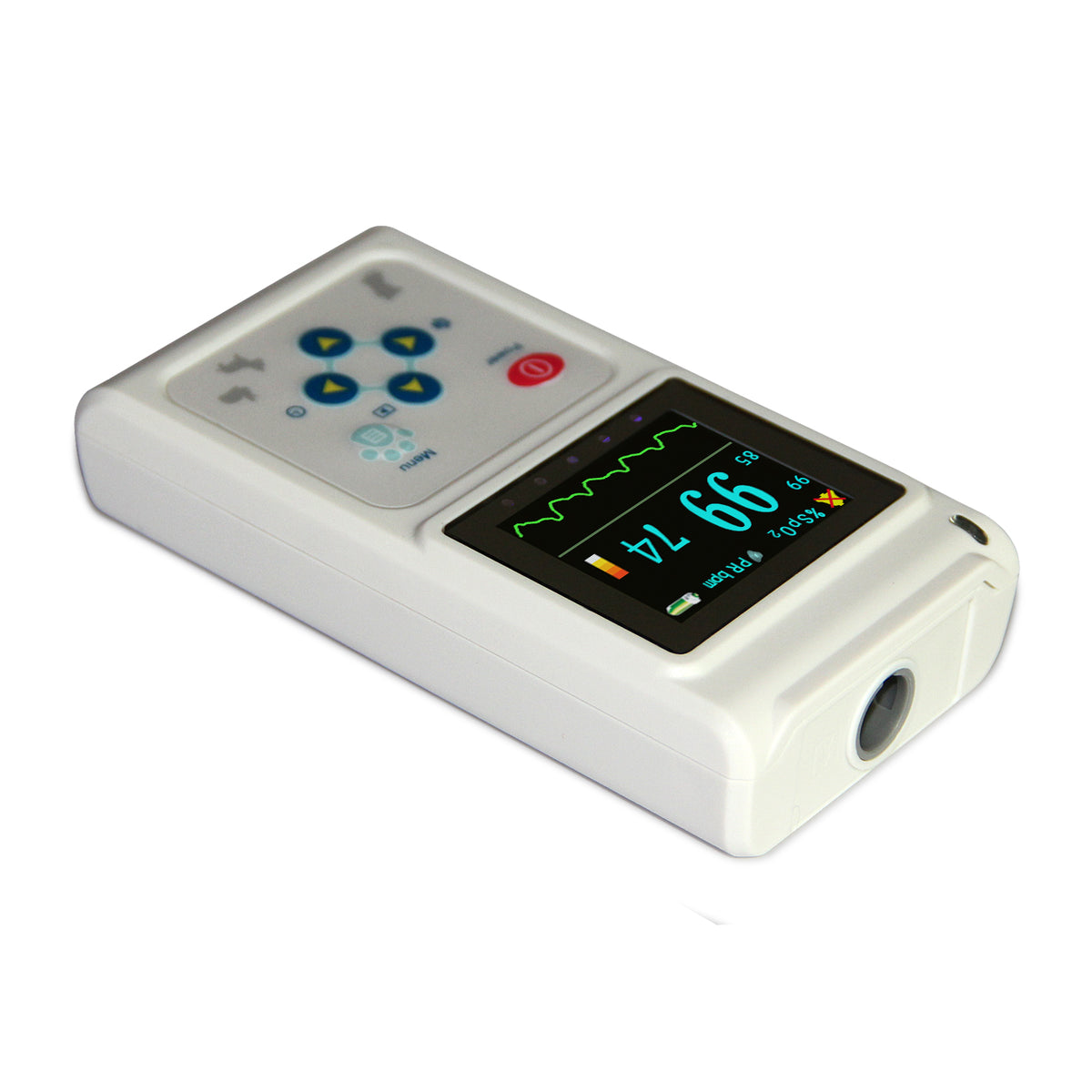 FEP Vétérinaire Oximètre pulseur SPO2 Moniteur de taux d'impulsions Tongue d'oreille Sonde PC SW