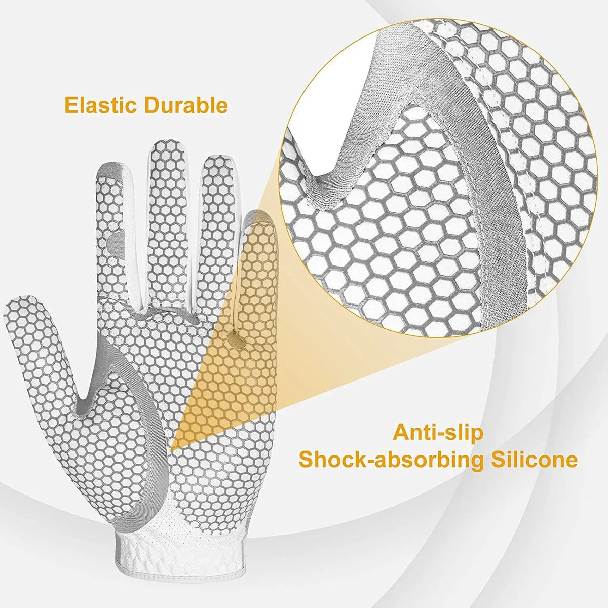 Gants de golf élastiques en lycra élastique