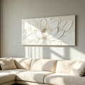 24x48 blanc lotus fleur toile d'art mural