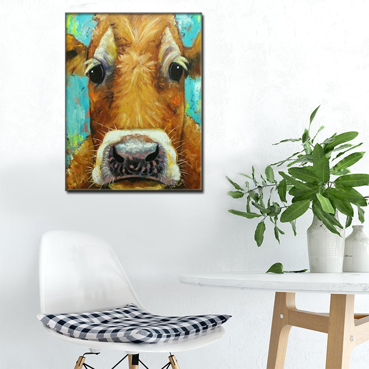 Affiche murale de la vache d'art