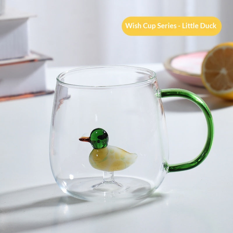 3D Animal Mug, High Borosilicate Coffee Latte and Juice Cup