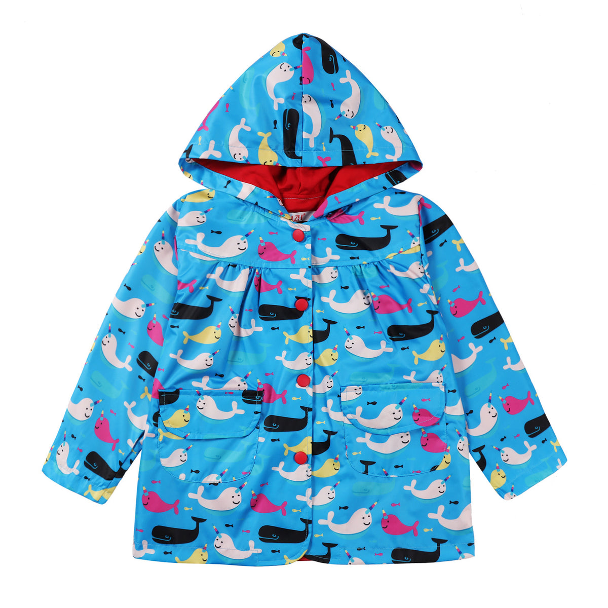 Veste d'extérieur imprimée à capuche pour enfants