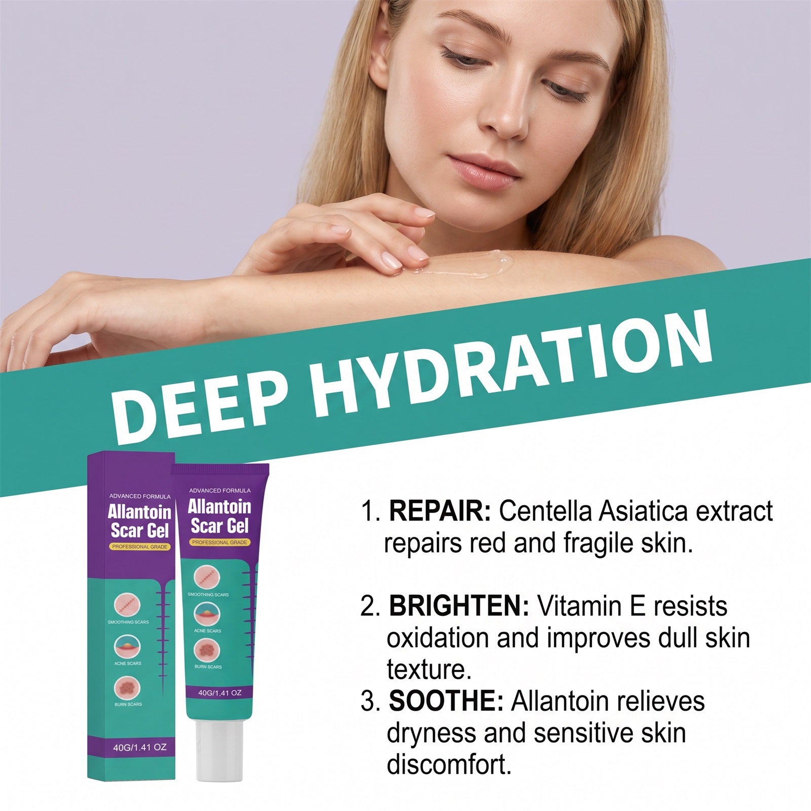 Gel de Soin Radiant avec Extrait de Centella Asiatica