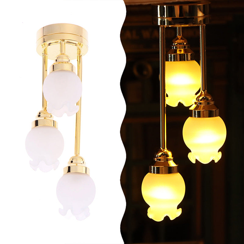 Mode Mini Meubles Jouet Chandelier brillant