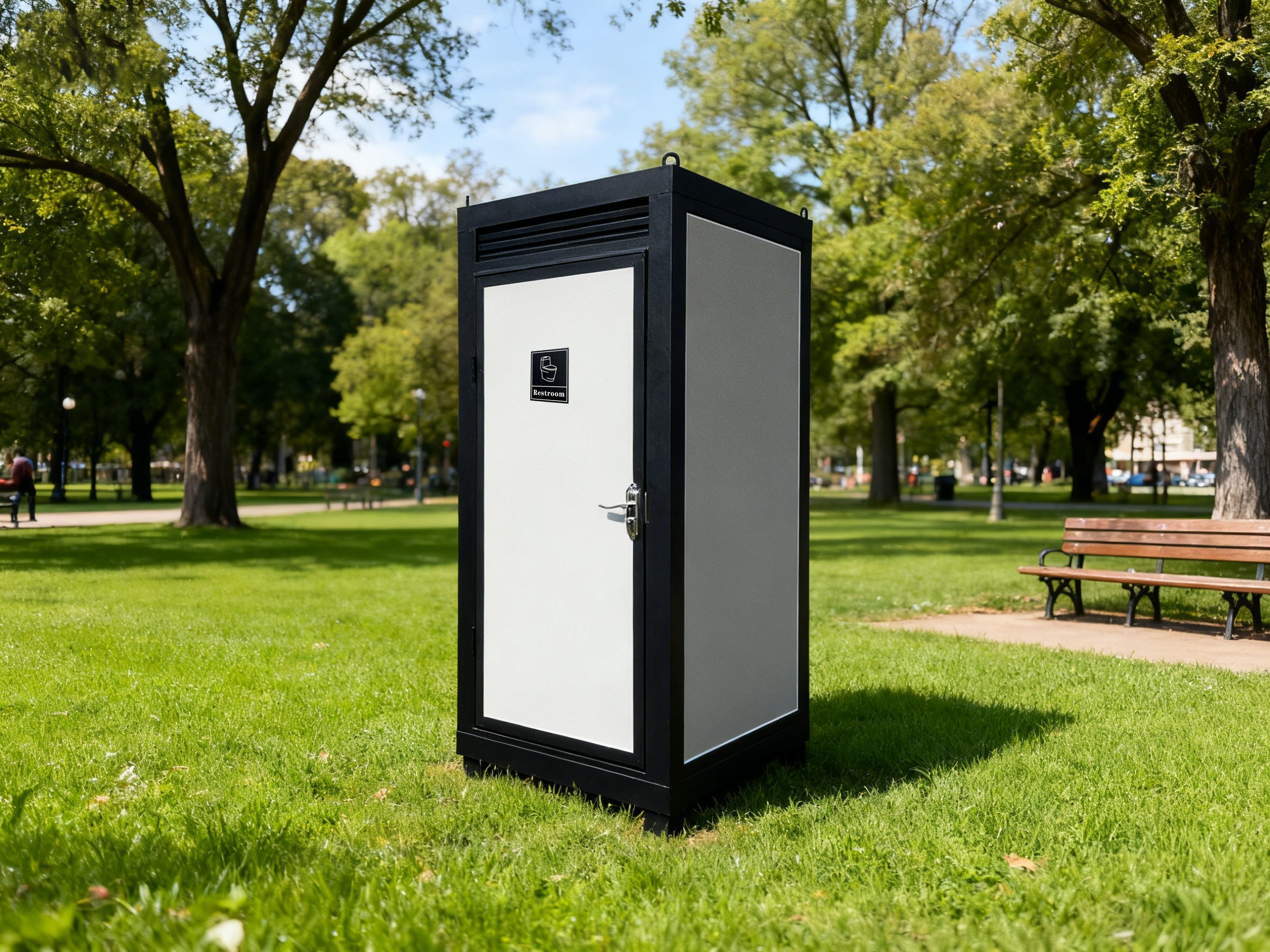 Cabine de toilette portable pour personne – Salle de bains extérieure avec lumière