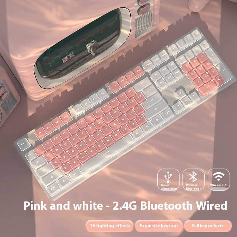 Jeu de bureau sans fil Bluetooth Clavier mécanique trois modèles