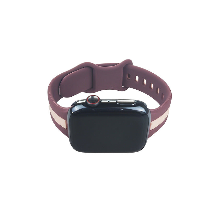 Deux tons rayures de bracelet Contraste Color Sports
