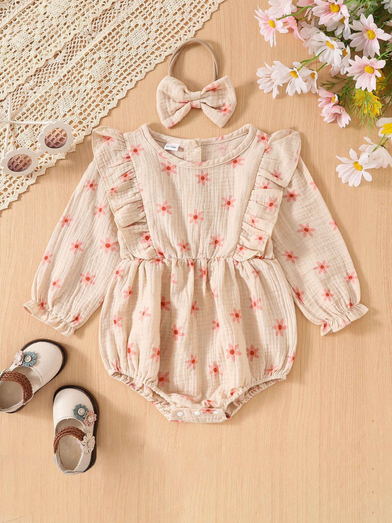 Romper Floral d'automne pour les filles