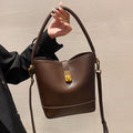 Retro Light-Luxury Épaule en cuir teinté aux légumesCrossbody Bag