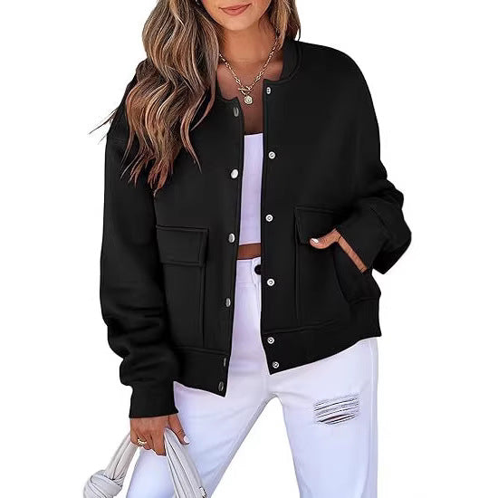 Veste courte femme avec deux poches