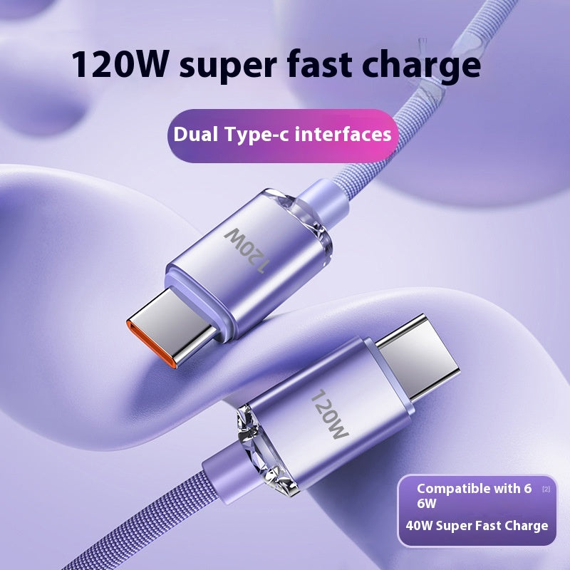 120W Fast Charge PD6A Double câble USB de type C