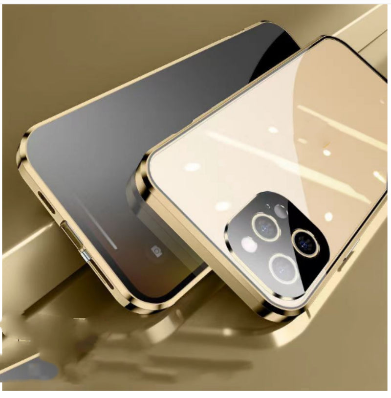 Applicable à la coque magnétique en verre trempé HD double face IPh14