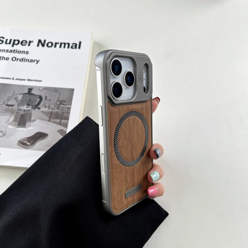 Housse de protection sans cadre pour téléphone en bois de peuplier