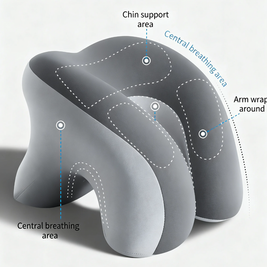 Oreiller en mousse de mémoire ergonomique pour le couchage de bureau