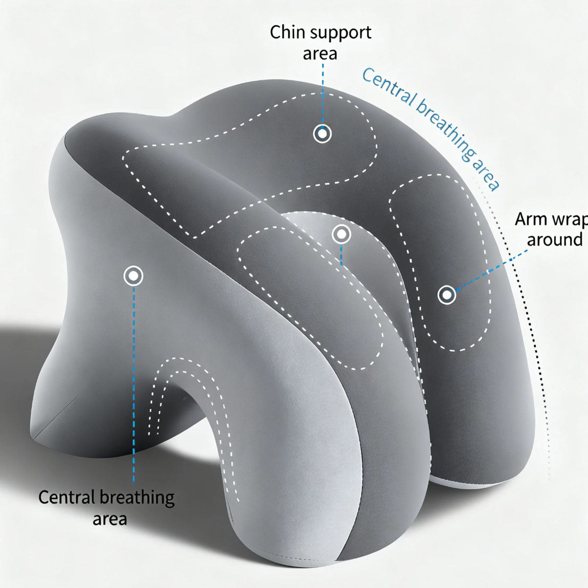 Oreiller en mousse de mémoire ergonomique pour le couchage de bureau