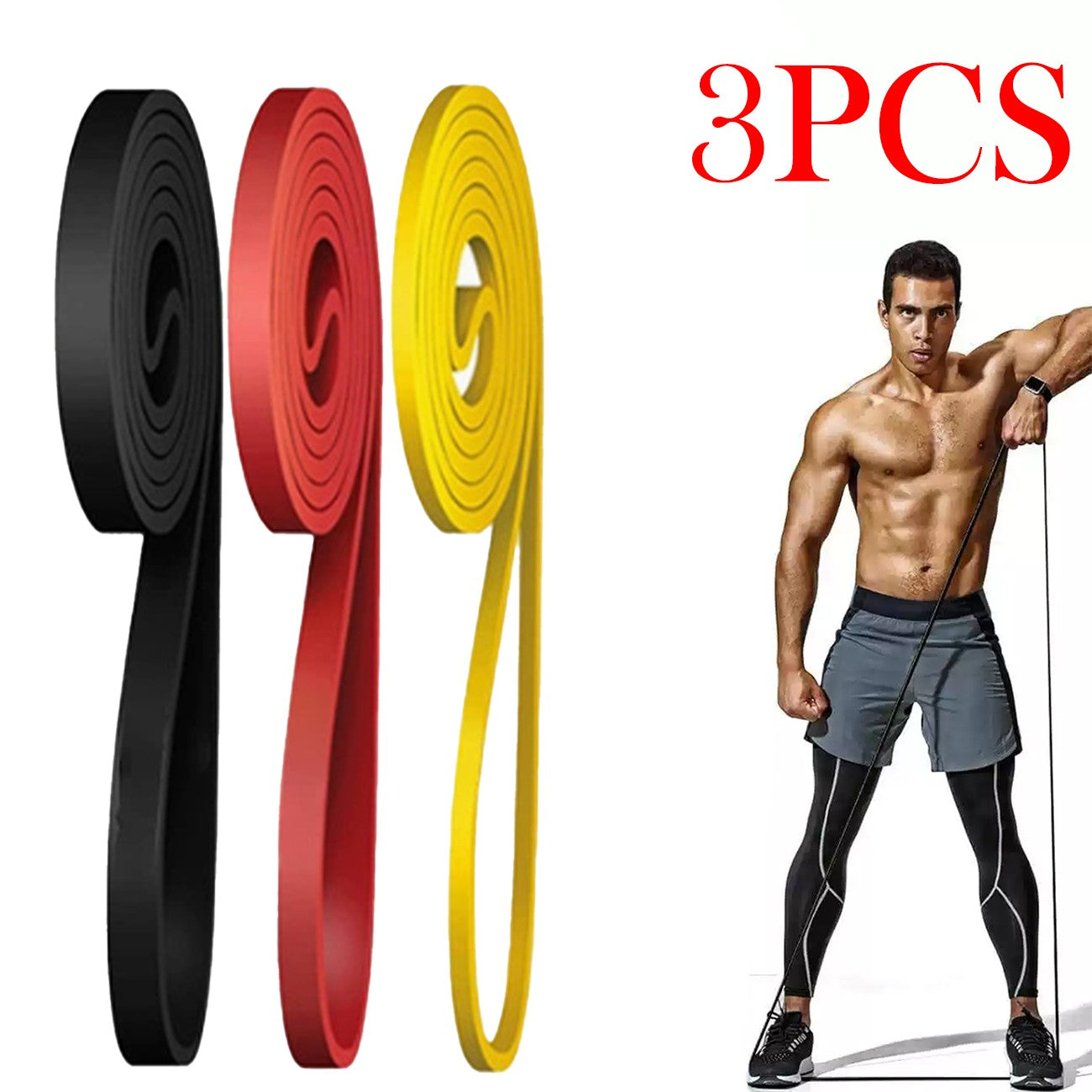 Bandes de résistance robustes à traction assistées Exercice à domicile Gym Fitness Training