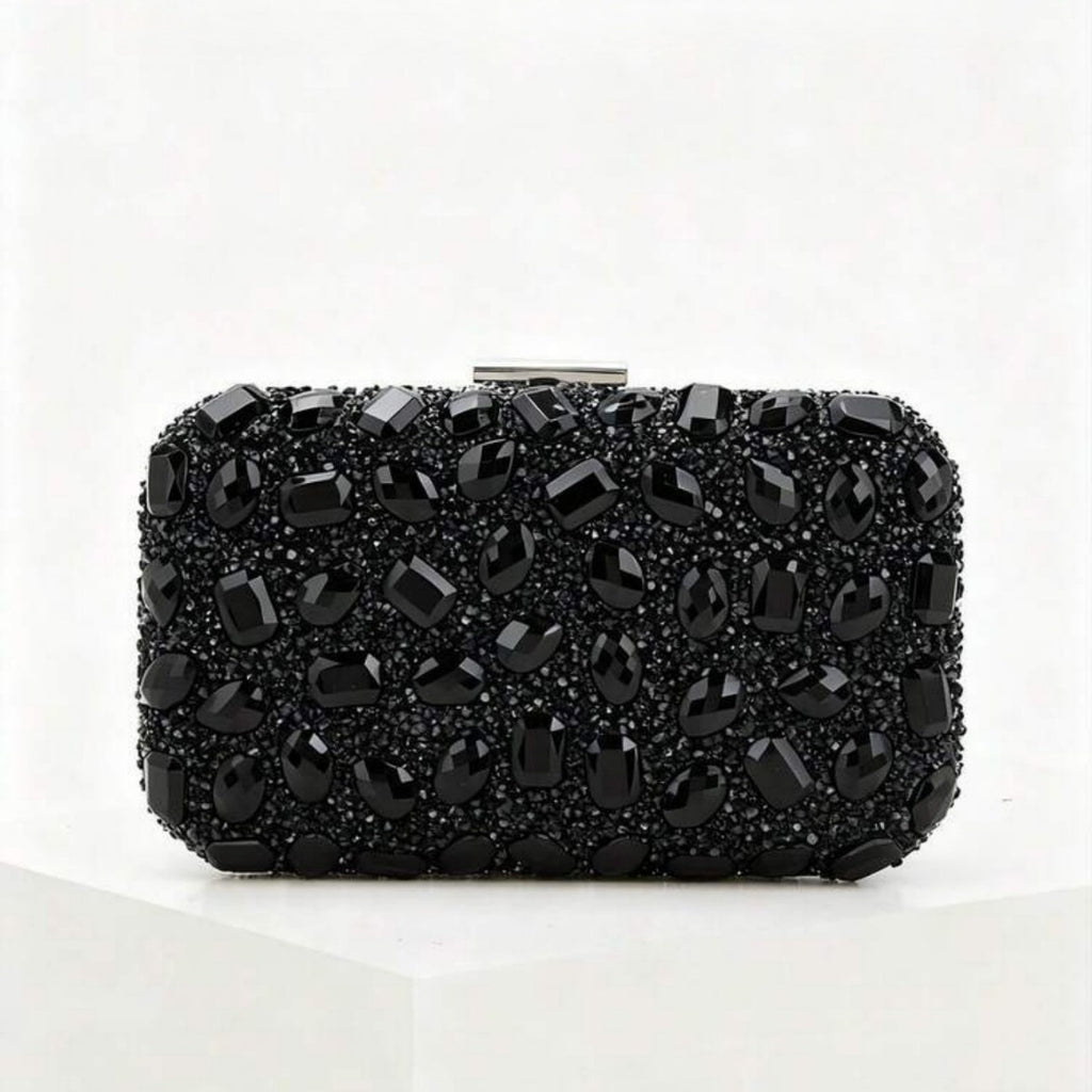 Sac de soirée fashionnable en strass carré pour banquets